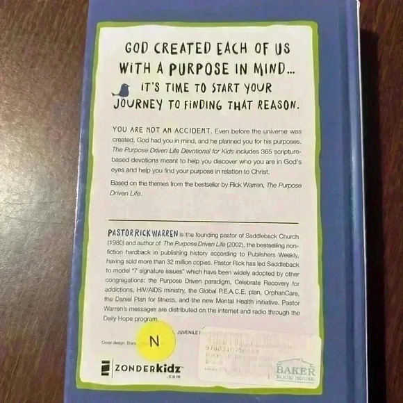 Purpose Driven Life Devotional for Kids by Rick Warren (2015, Hardcover) - Picture 2 of 5